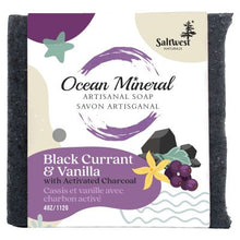 Load image into Gallery viewer, Black Currant &amp; Vanilla with Activated Charcoal - Ocean Mineral Soap