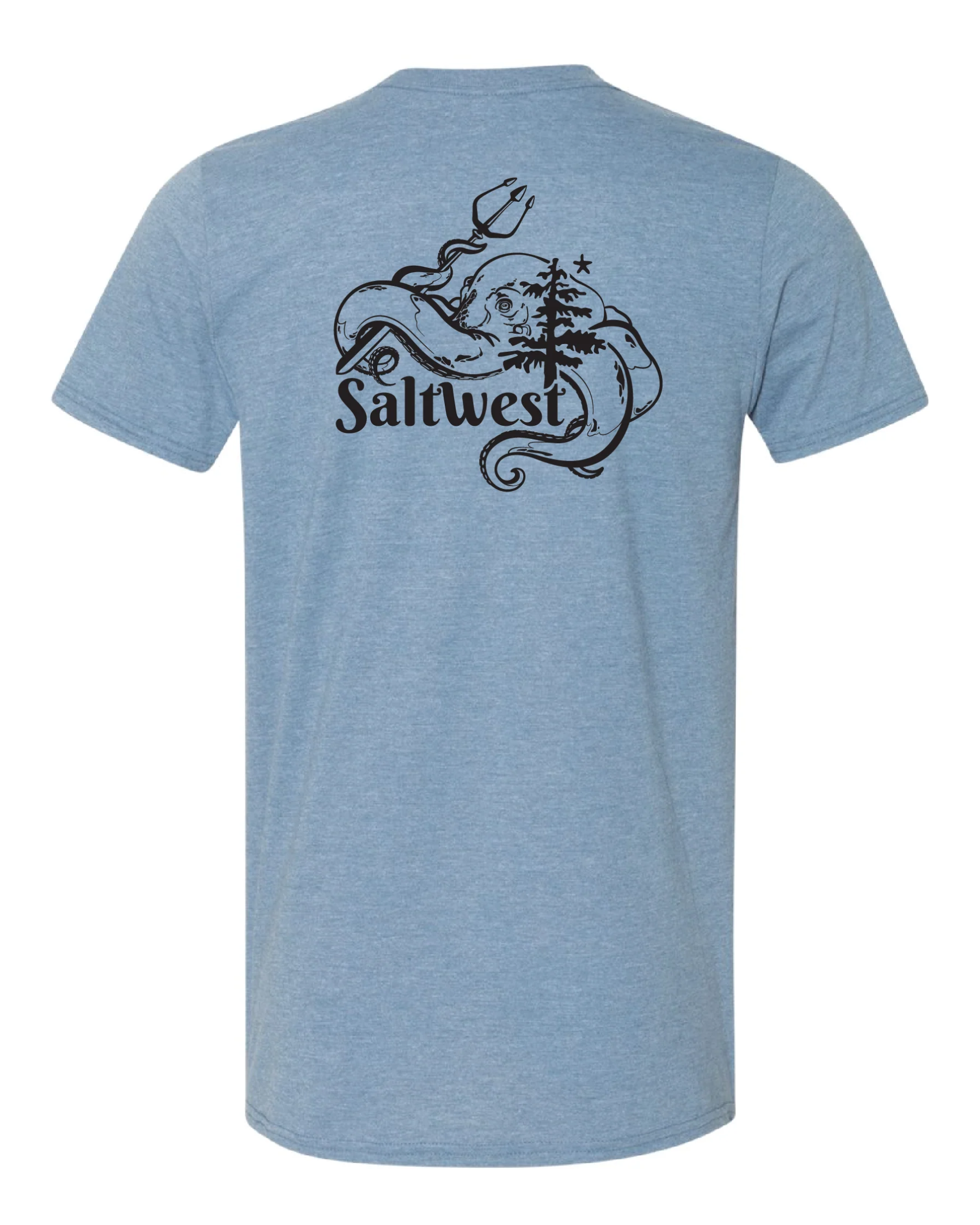 Octopus - Heather Indigo Blue Stay Salt Tee