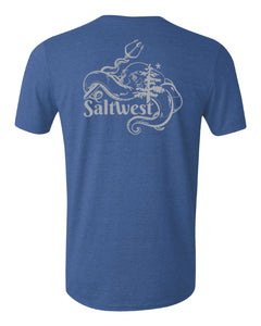 Octopus - Heather Royal Blue Stay Salt Tee