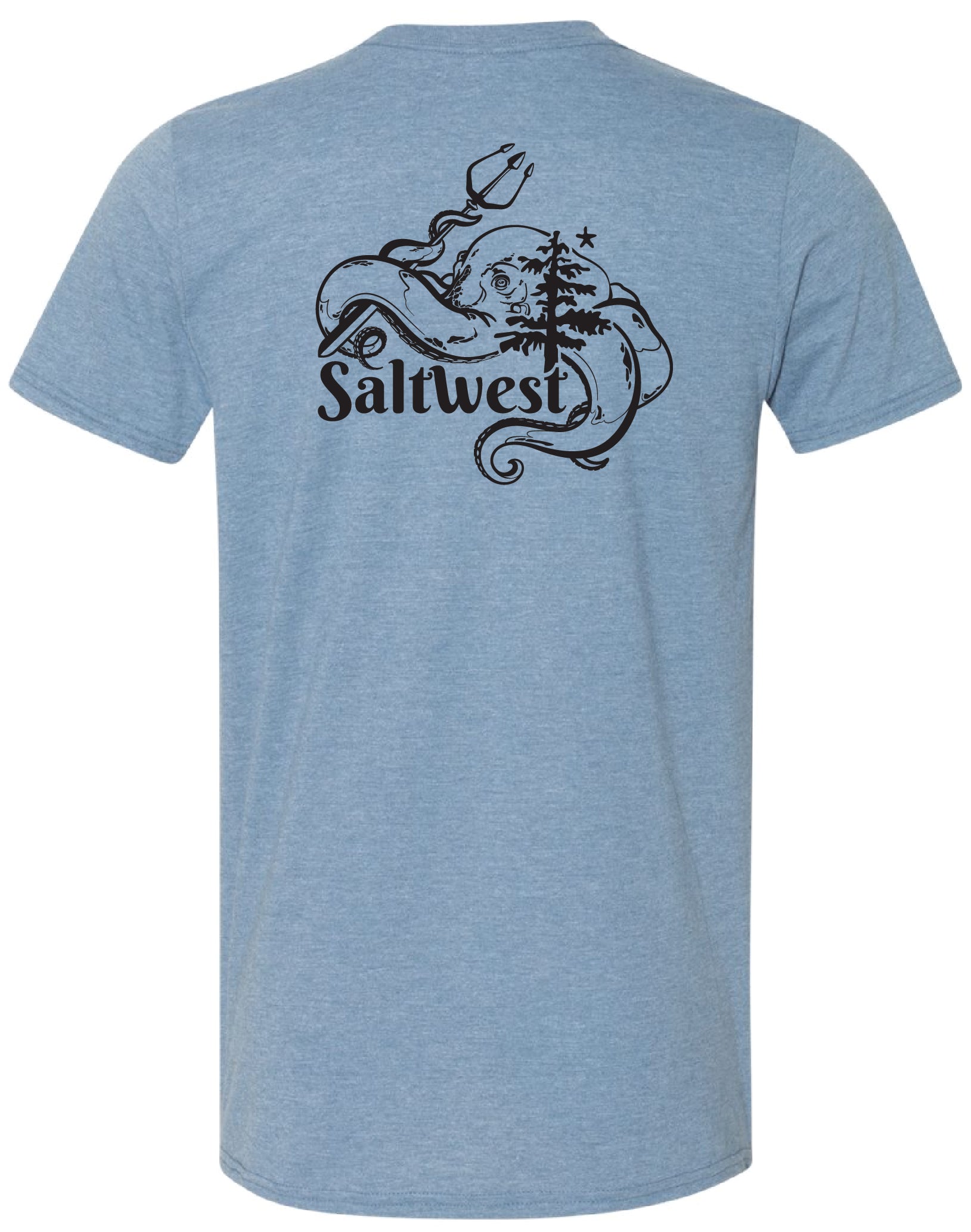 Octopus - Heather Indigo Blue Stay Salt Tee