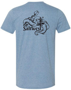 Octopus - Heather Indigo Blue Stay Salt Tee