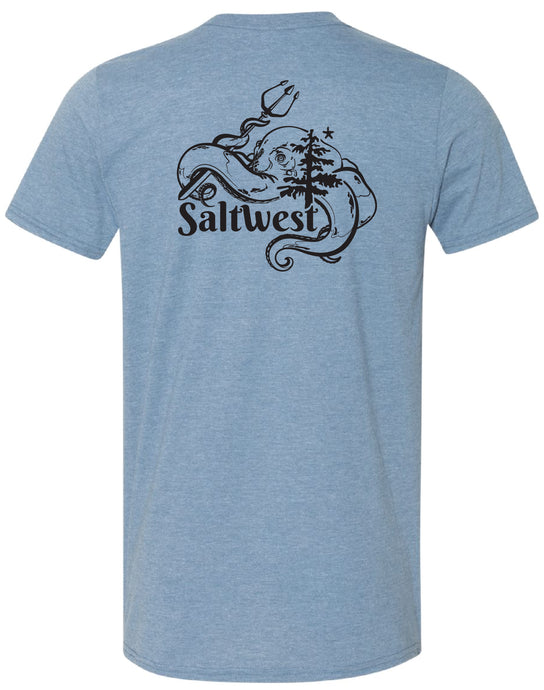 Octopus - Heather Indigo Blue Stay Salt Tee